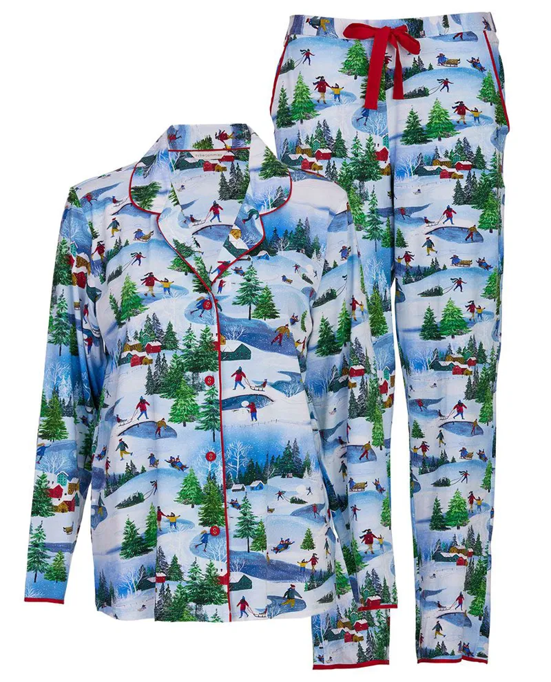 Cyberjammies Montana Jersey Pyjama in Winterscape