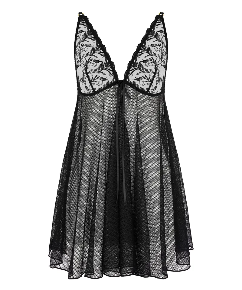 Aubade Hidden Treasure Badydoll in Black