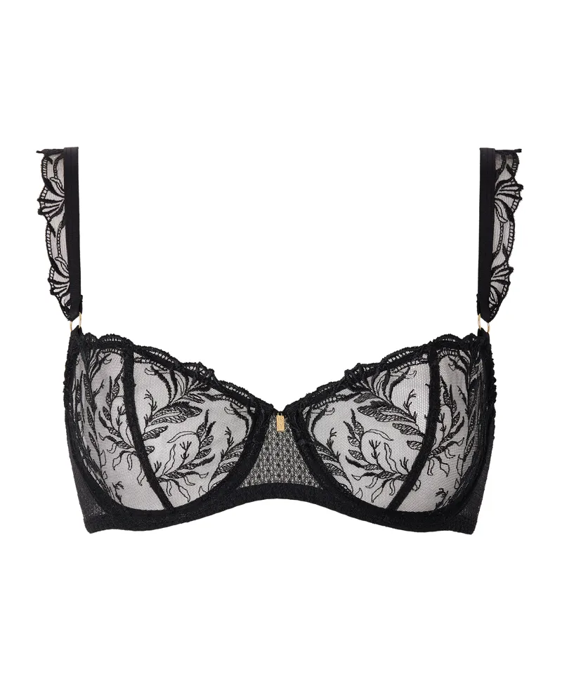 Aubade Hidden Treasure Half Cup Bra in Black