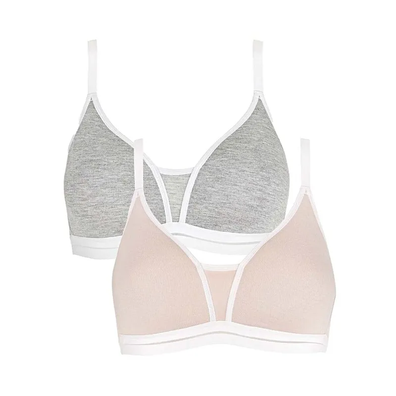 Royce Posy 2 Pack Teen Bra in Blush and Grey