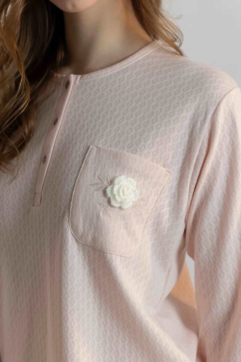 Mira Interlock Rose Pyjama in Light Rose-4