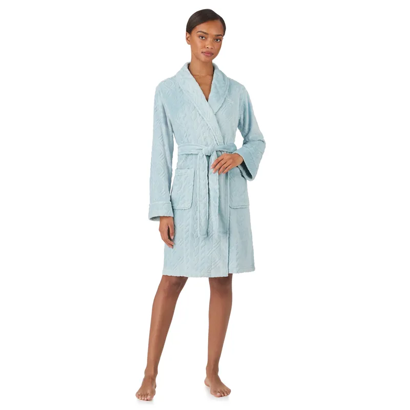 Ralph Lauren So Soft Short Robe in Blue-1