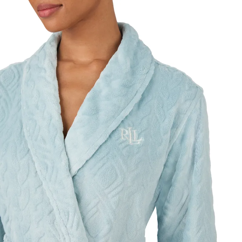 Ralph Lauren So Soft Short Robe in Blue-2
