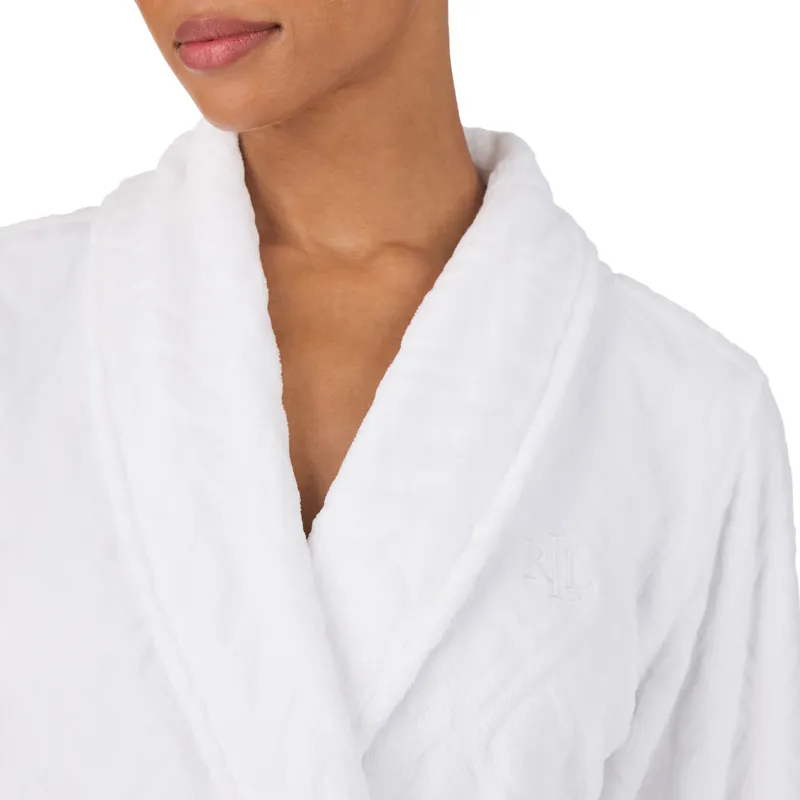 Ralph Lauren So Soft Long Robe in White-2
