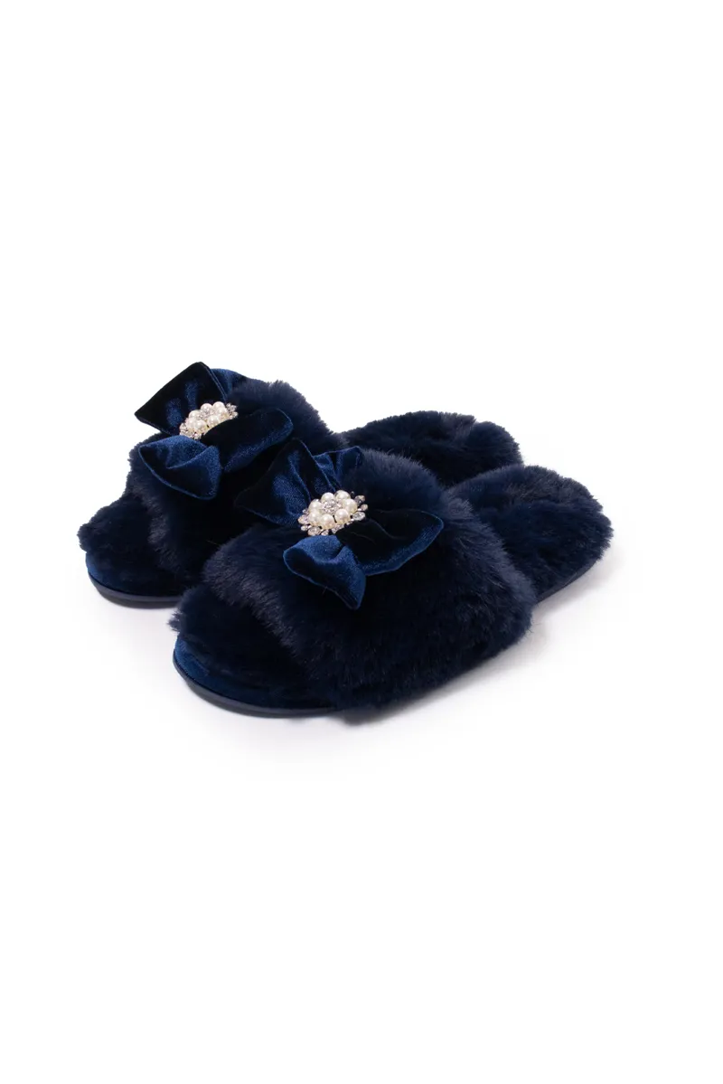 Pretty You Anya Slipper in Navy-1