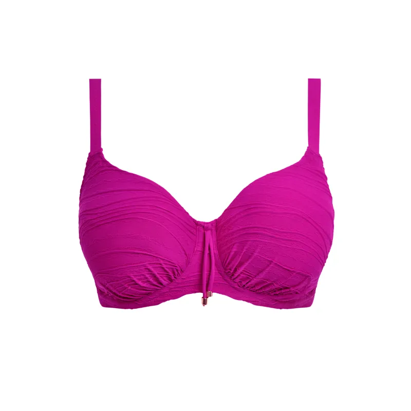 Fantasie Beach Waves Full Cup High Rise Bikini in Bright Fushia-3