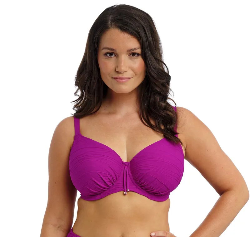Fantasie Beach Waves Full Cup Mid Rise Bikini in Bright Fushia-3