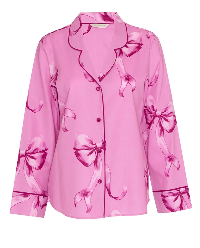 Cyberjammies Belle Bow Print Pyjama in Pink-3