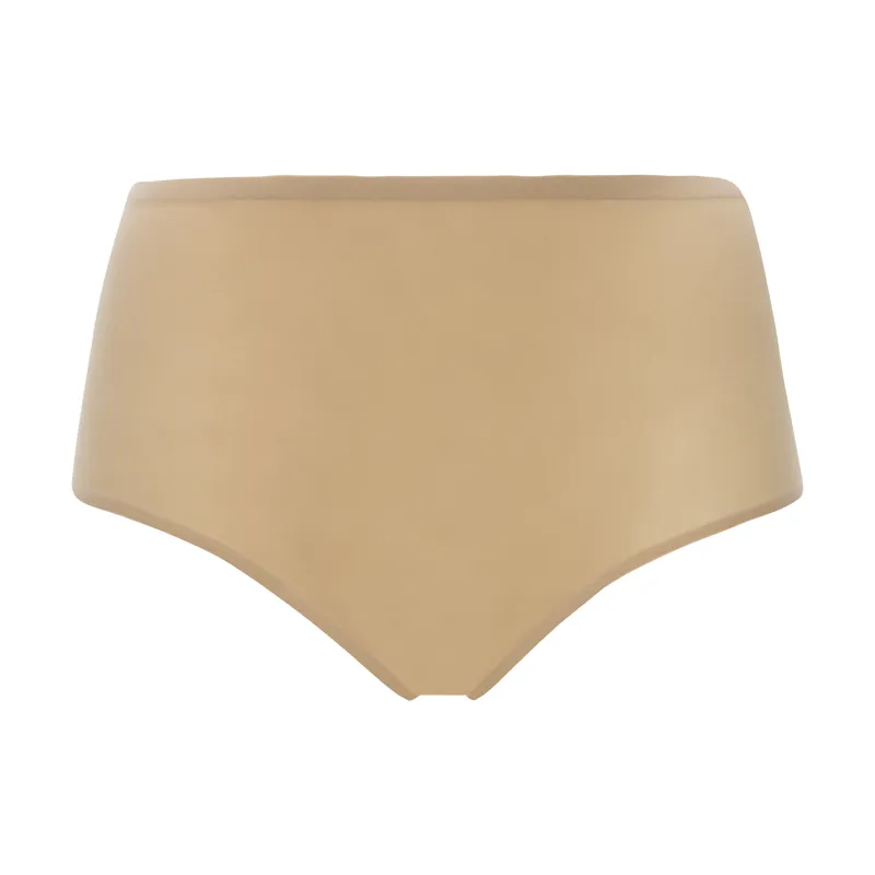 Chantelle Soft Stretch High Waisted Brief One Size in Nude-2