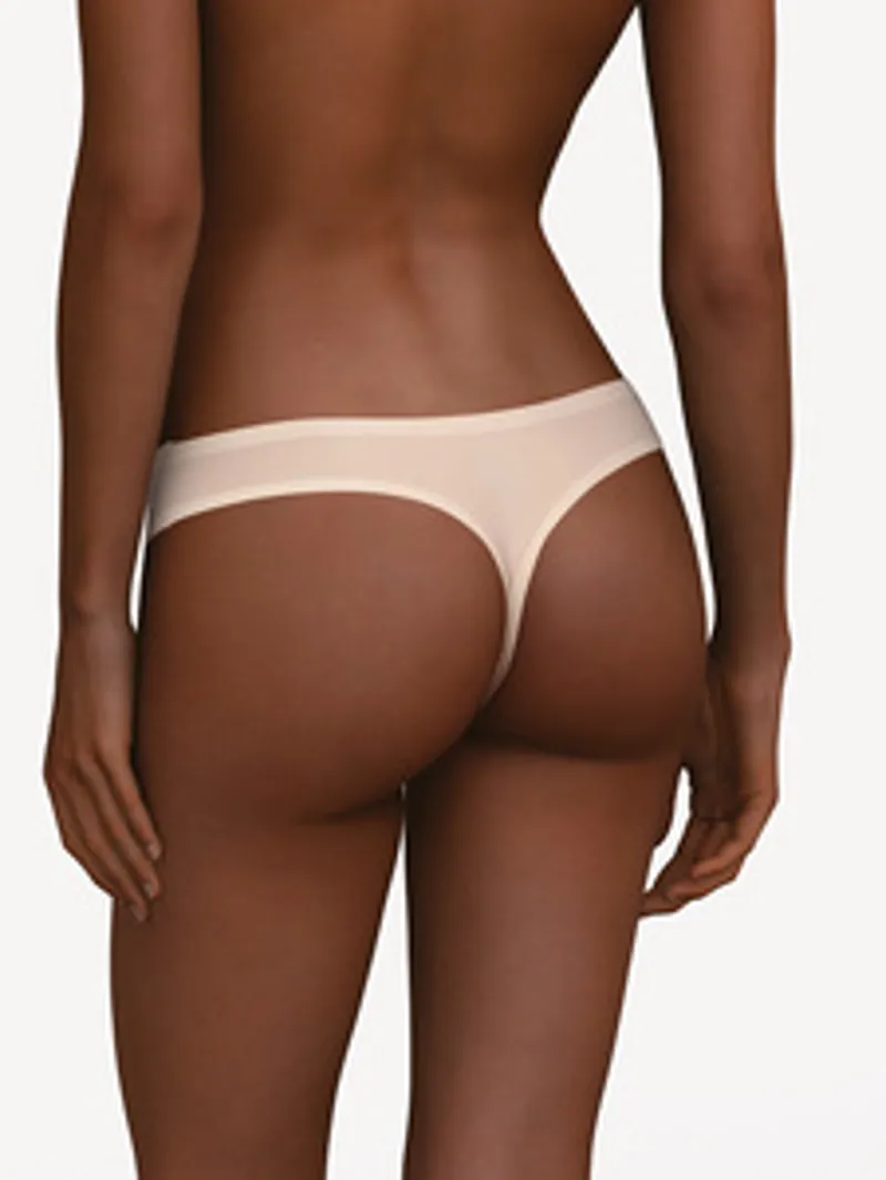 Chantelle Soft Stretch Thong One Size in Nude-1