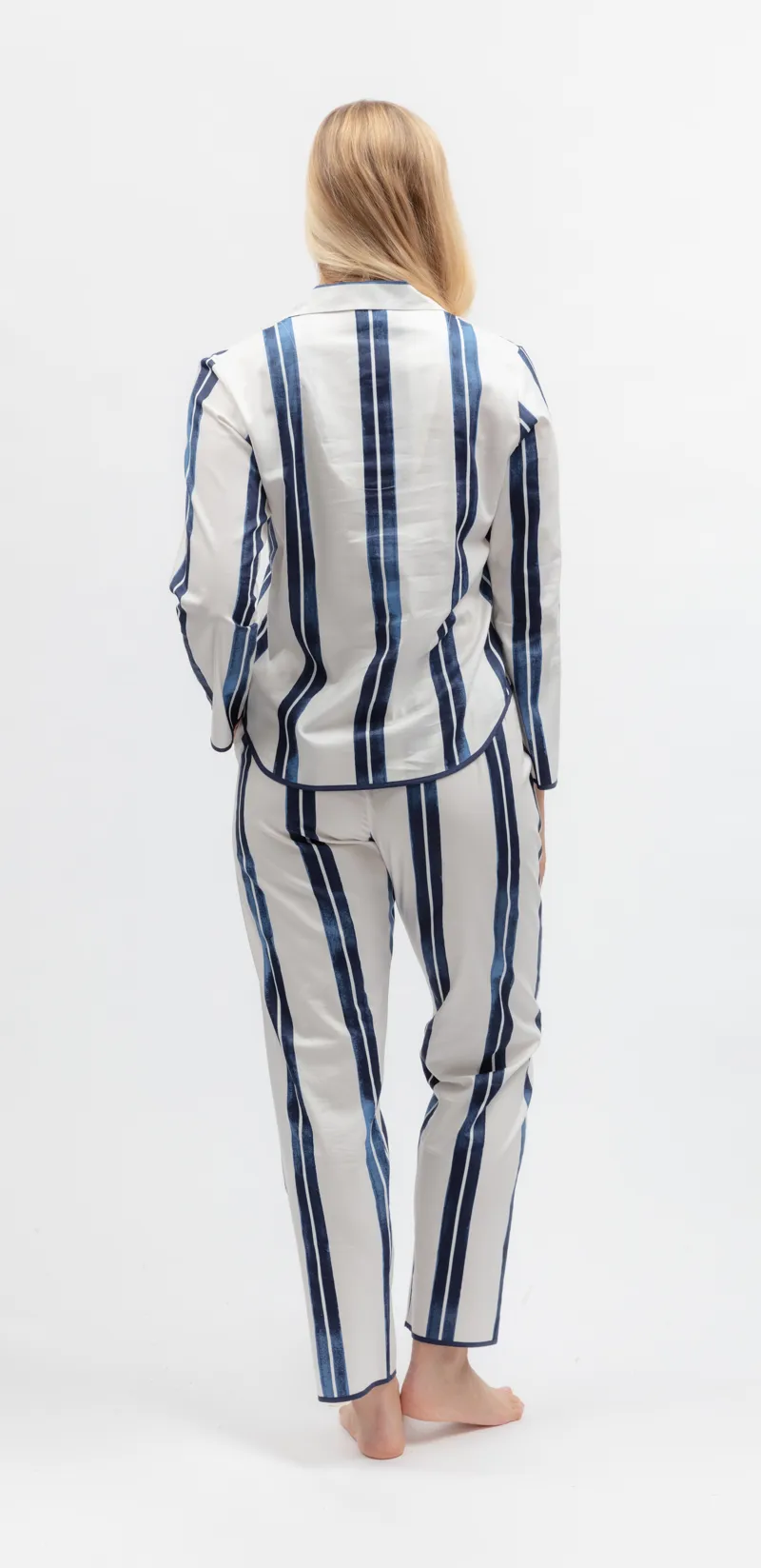 Cyberjammies Celestial Nights Striped Pyjama in Navy-1