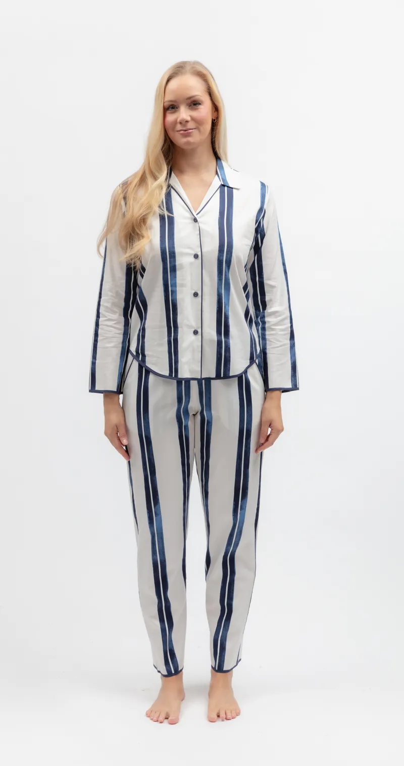 Cyberjammies Celestial Nights Striped Pyjama in Navy