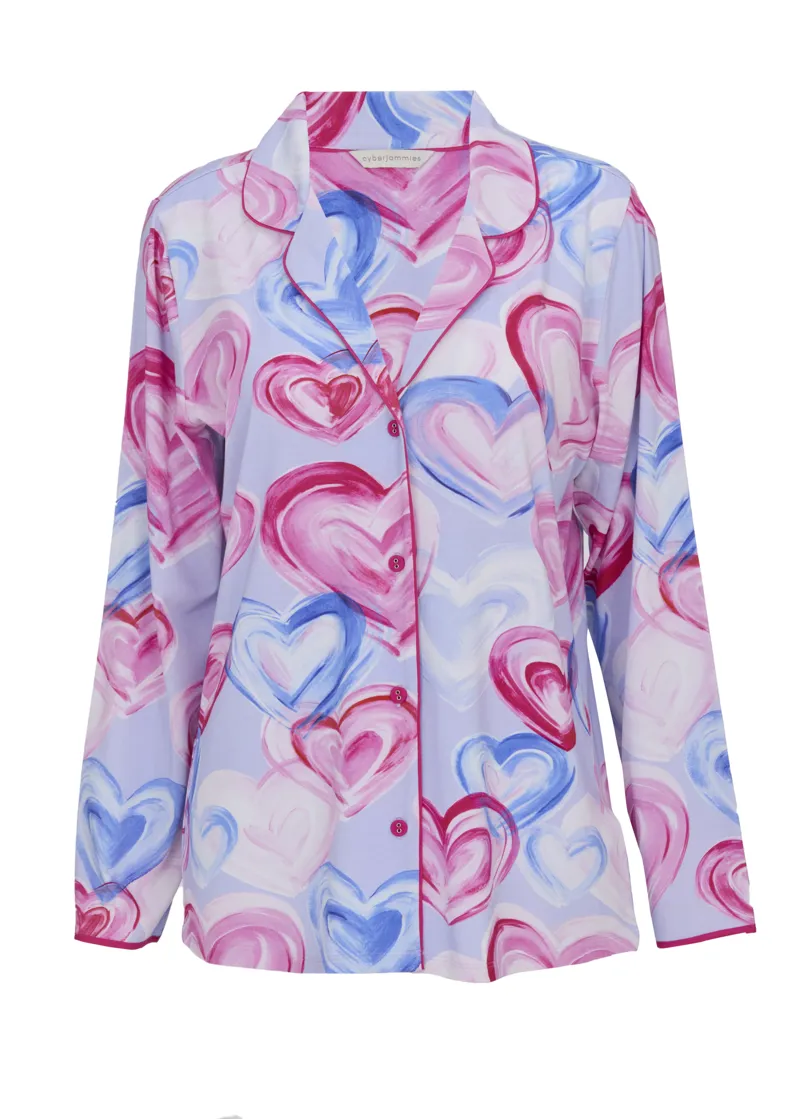 Cyberjammies Chloe Pink Heart Classic Pyjama-3