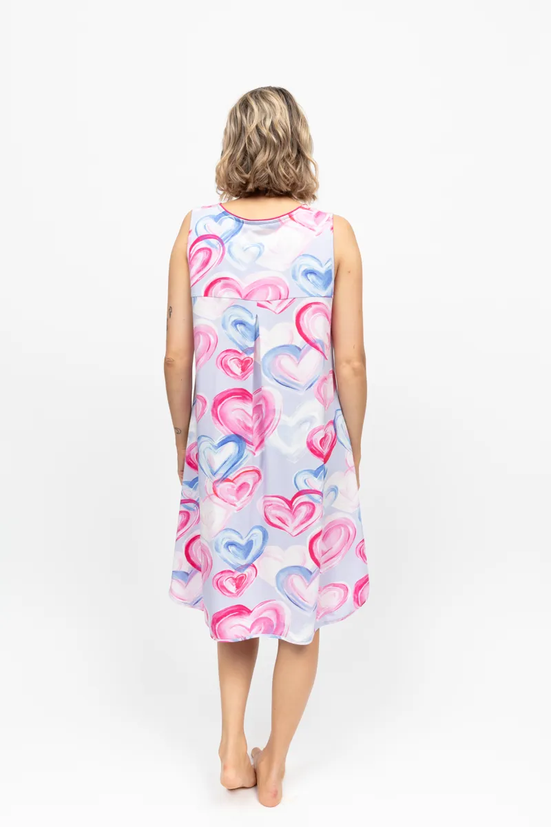 Cyberjammies Chloe Swing Nightdress in Pink Heart-2