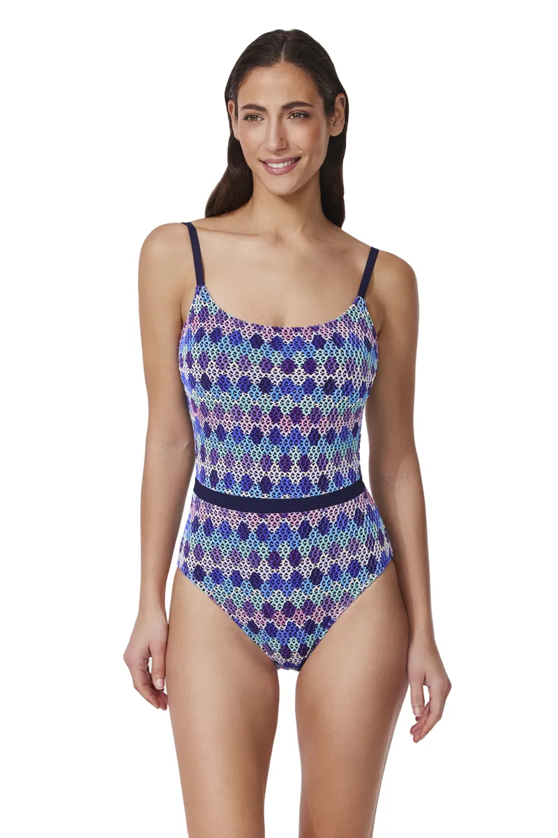 Gottex Retro Riviera Swimsuit in Crochet Mix-3