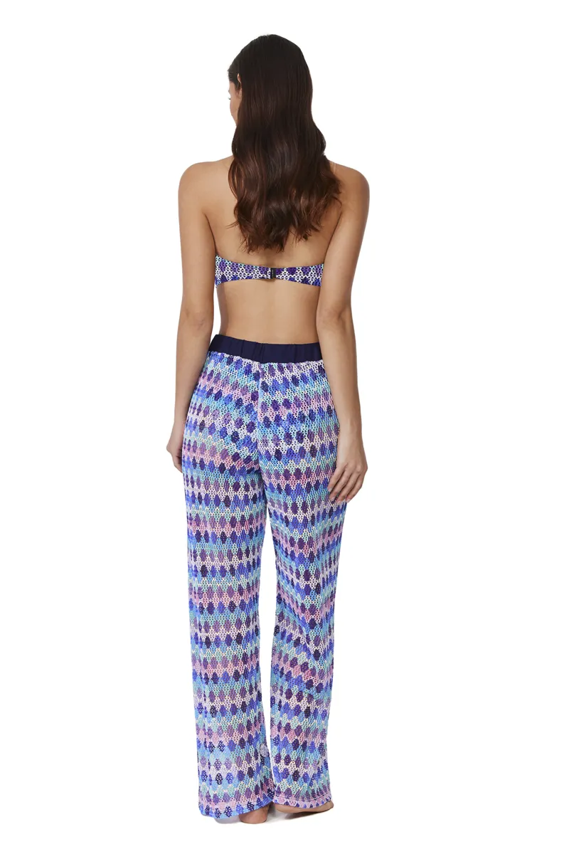 Gottex Retro Riviera Beachwear Trouser in Crochet Mix-6
