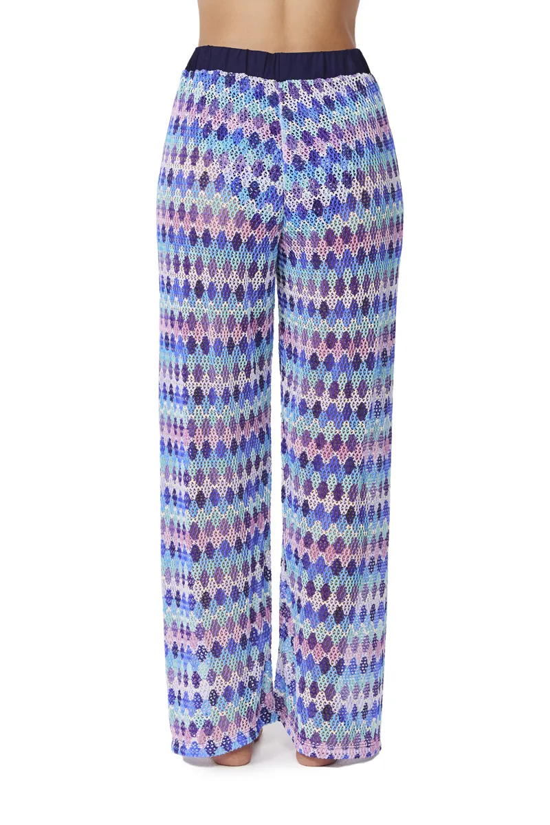 Gottex Retro Riviera Beachwear Trouser in Crochet Mix-2