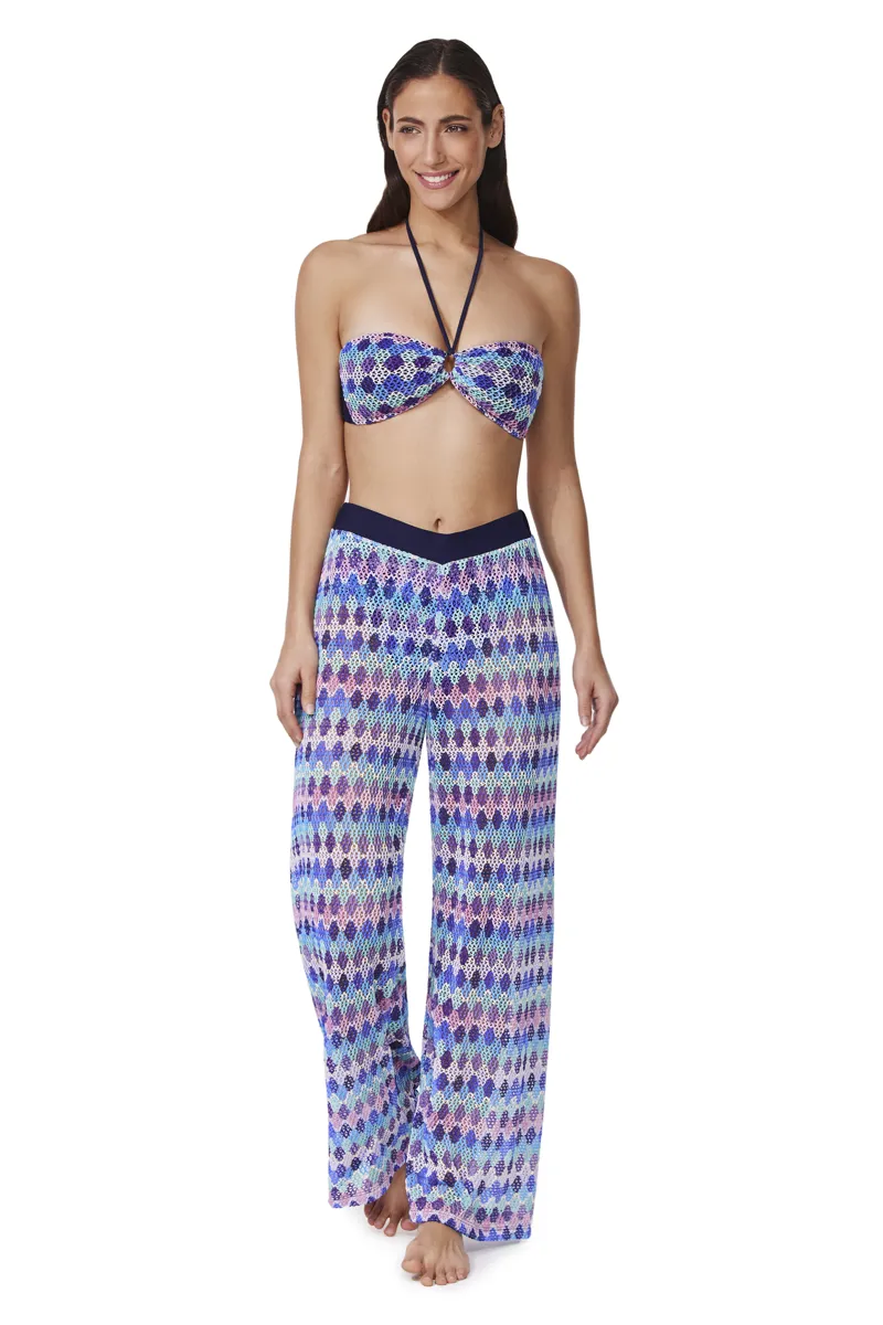 Gottex Retro Riviera Beachwear Trouser in Crochet Mix-5