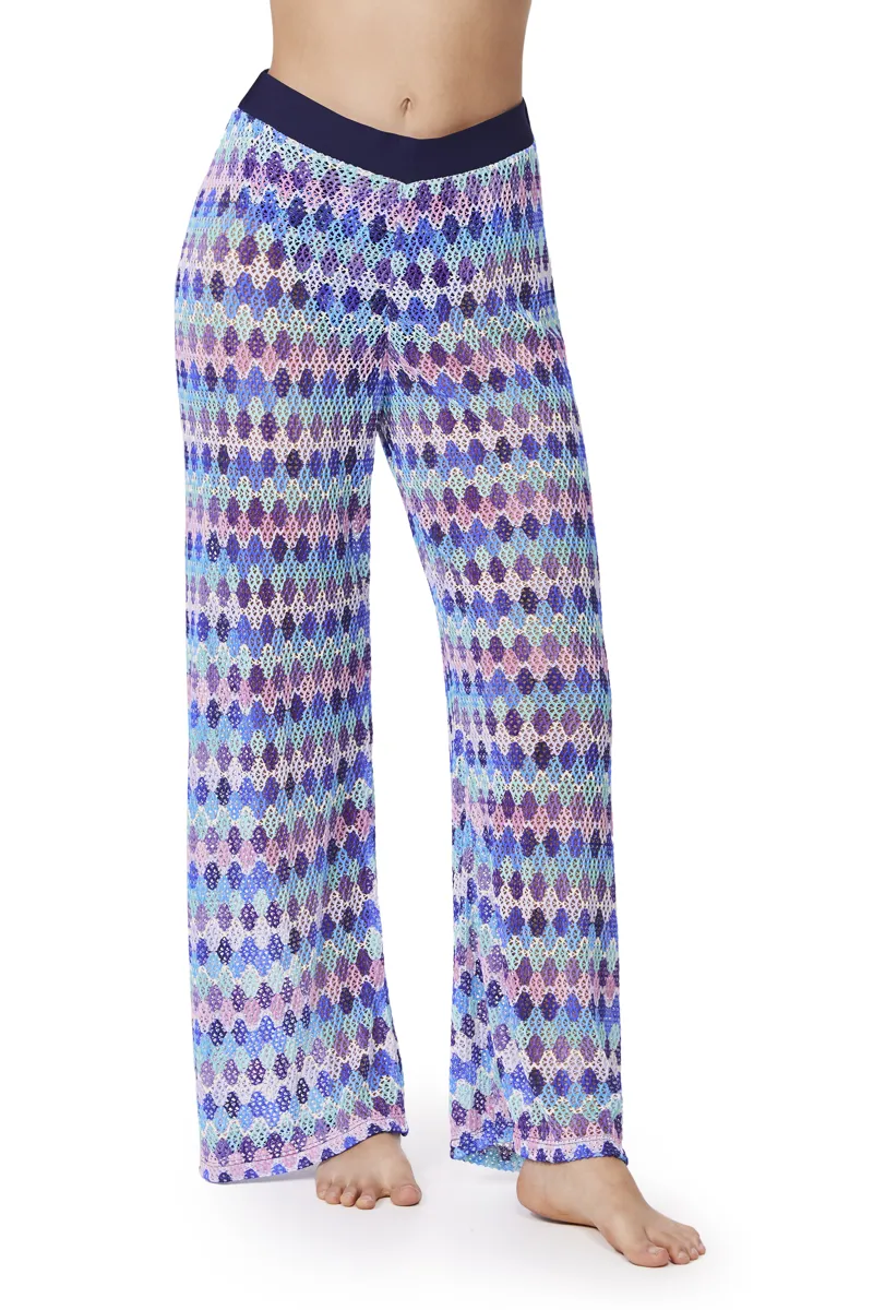 Gottex Retro Riviera Beachwear Trouser in Crochet Mix