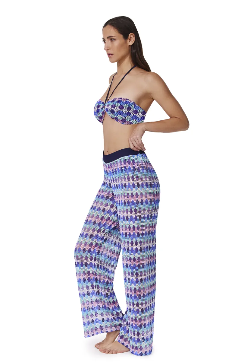 Gottex Retro Riviera Beachwear Trouser in Crochet Mix-4