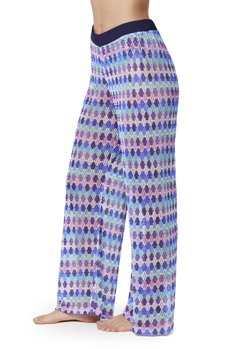 Gottex Retro Riviera Beachwear Trouser in Crochet Mix-1