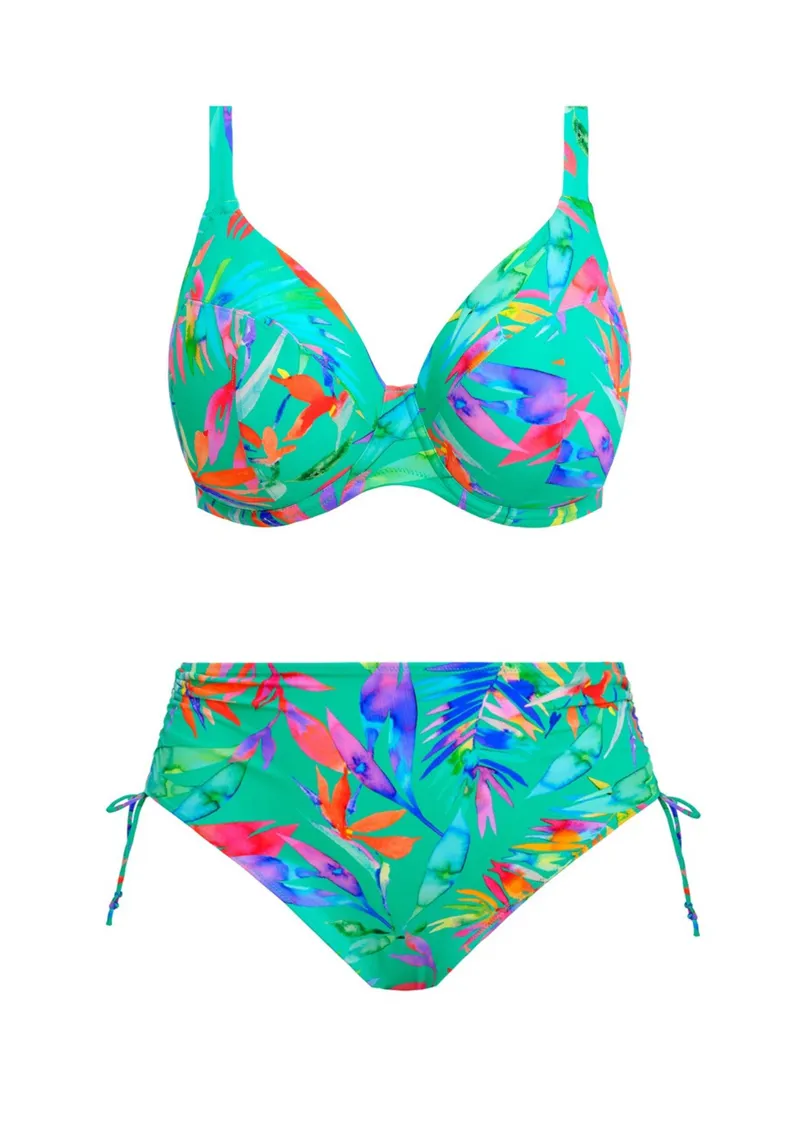 Elomi Toyama Tides Plunge Cup Adjustable Brief Bikini in Jade