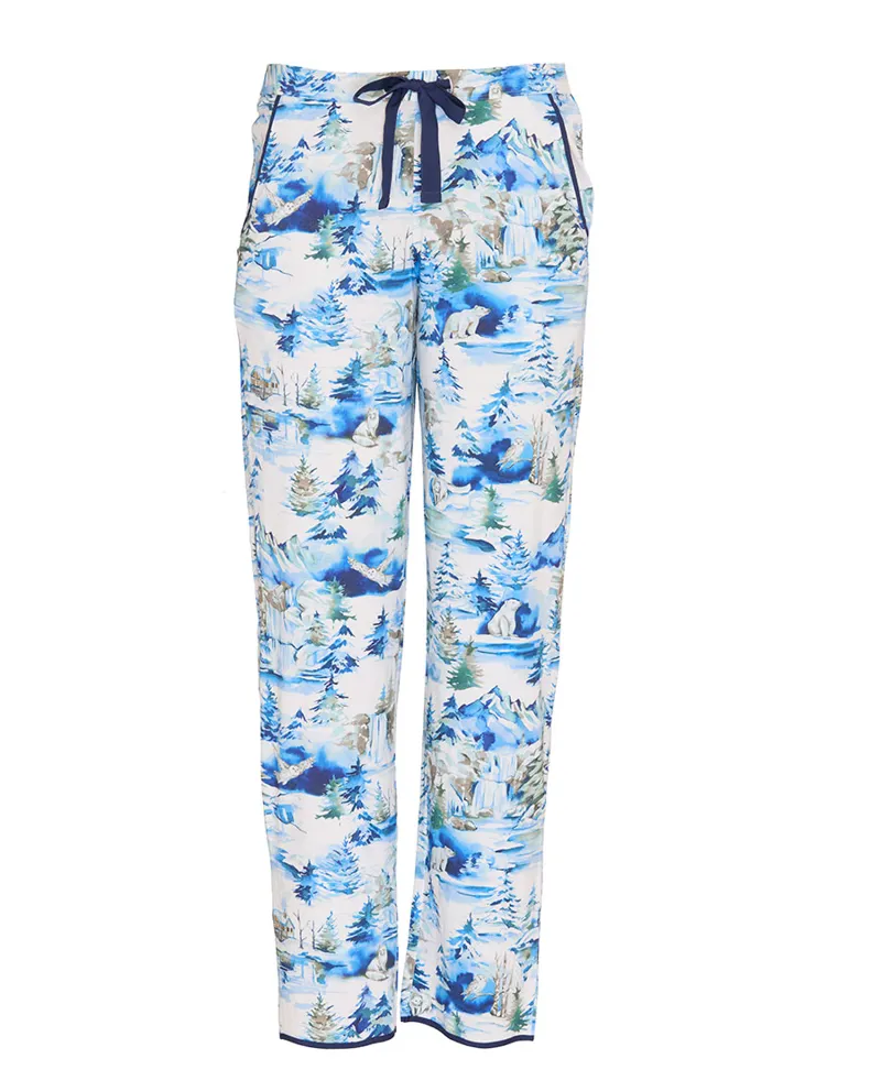 Cyberjammies Frosted Forest Jersey Pyjama in Blue-3