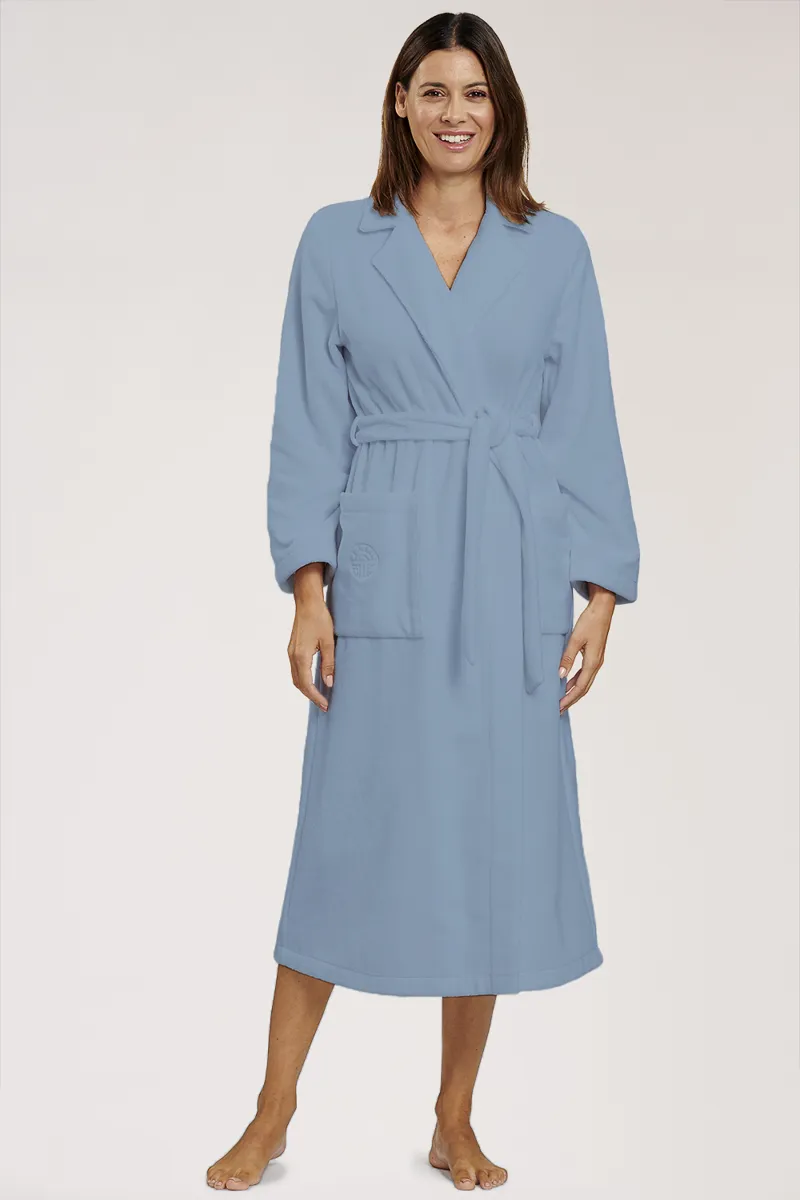 Louis Feraud Towelling Robe in Smokey Blue