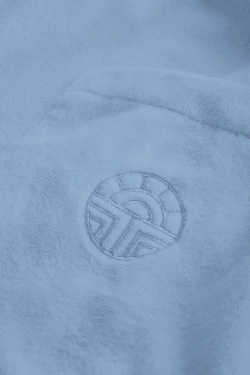 Louis Feraud Towelling Robe in Smokey Blue-2