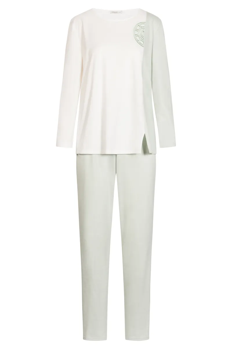 Louis Feraud Colourblock Pyjama in Milky Green-2
