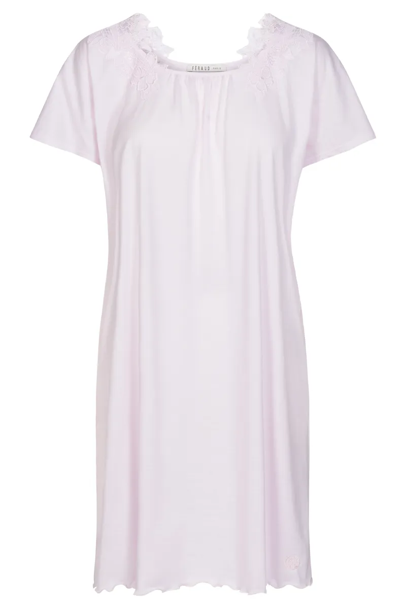 Louis Feraud Classic Cotton Nightdress in Rose