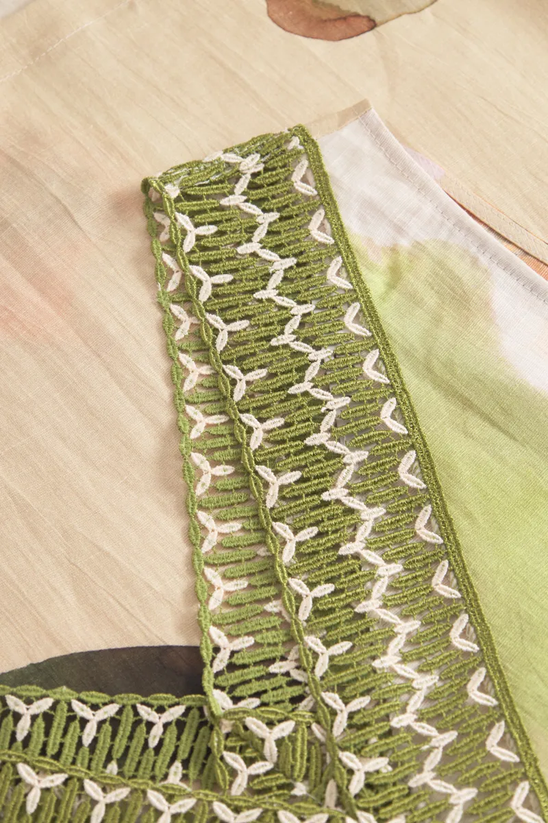 Louis Feraud Multicolour Flowers Top and Shorts Set in Natural Flower-4