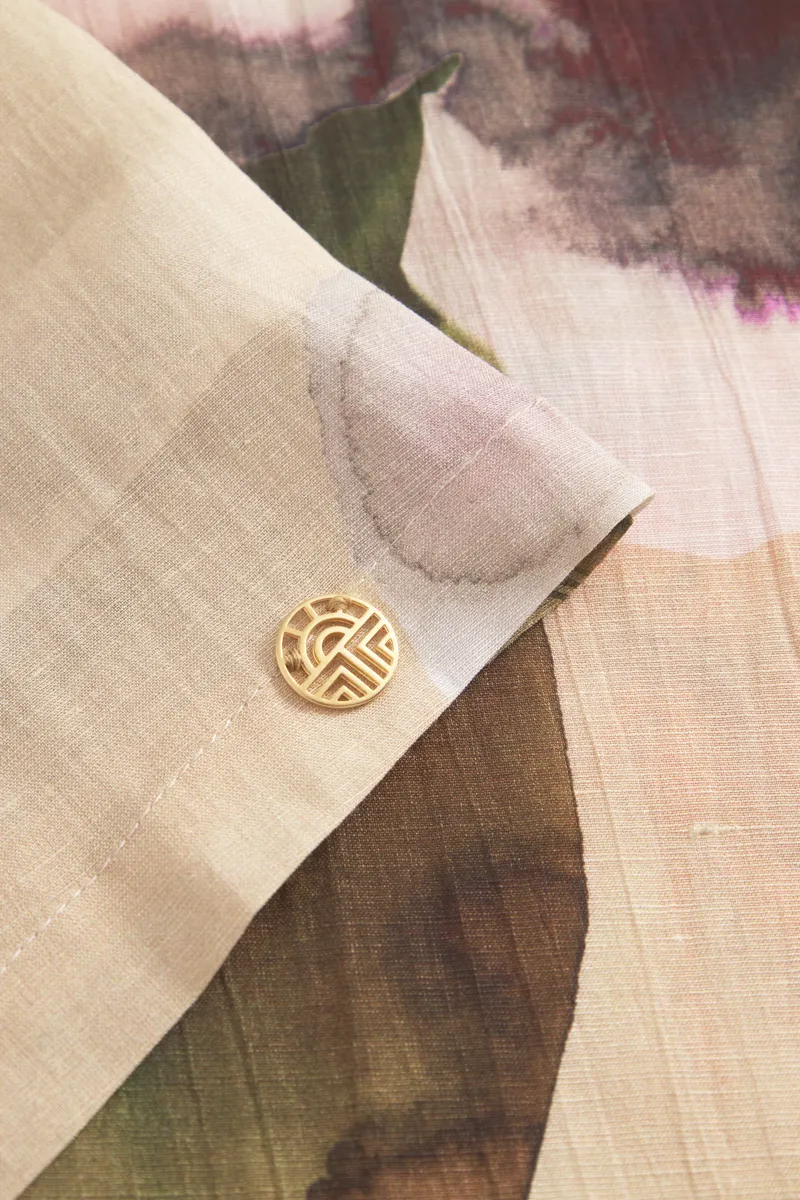 Louis Feraud Multicolour Flowers Top and Shorts Set in Natural Flower-5