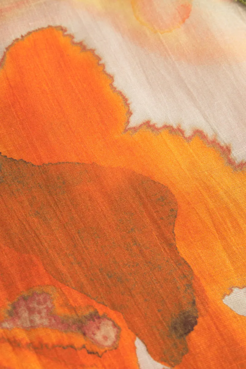 Louis Feraud Multicolour Flowers Top and Shorts Set in Natural Flower-6