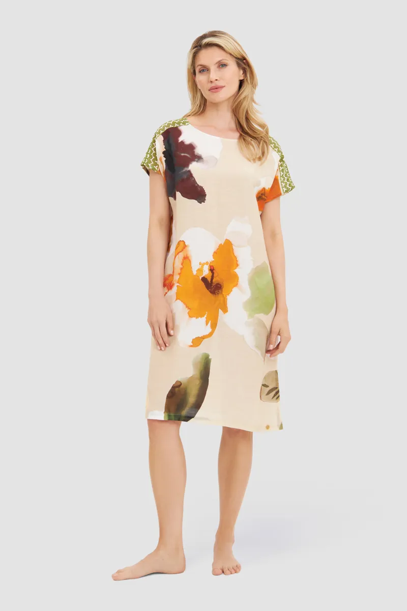 Louis Feraud Multicolour Flowers Beachdress in Natural Flower-1