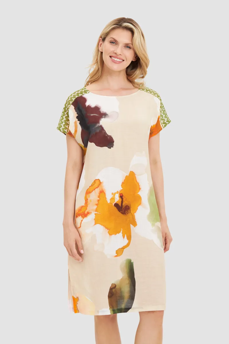 Louis Feraud Multicolour Flowers Beachdress in Natural Flower-2