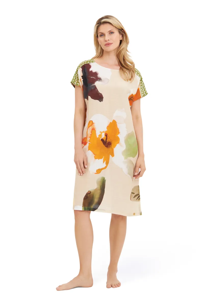Louis Feraud Multicolour Flowers Beachdress in Natural Flower-7