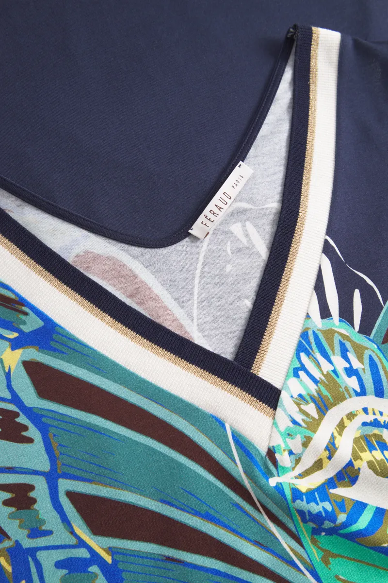 Louis Feraud Butterfly Beachdress in Navy-4