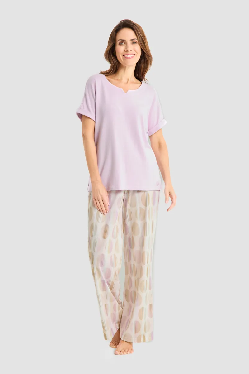 Louis Feraud Graphic Dots Pyjama in Lilac-1