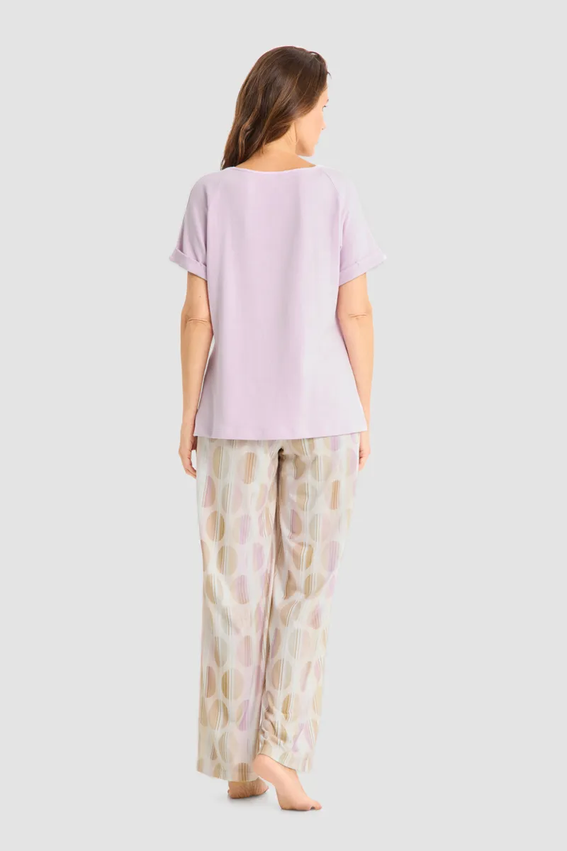 Louis Feraud Graphic Dots Pyjama in Lilac-2