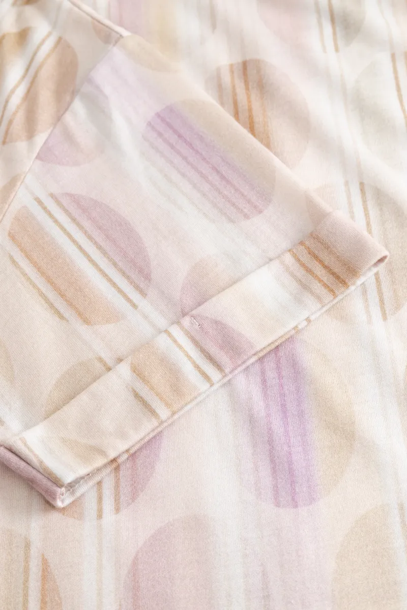 Louis Feraud Graphic Dots Nightdress in Beige Lilac-4