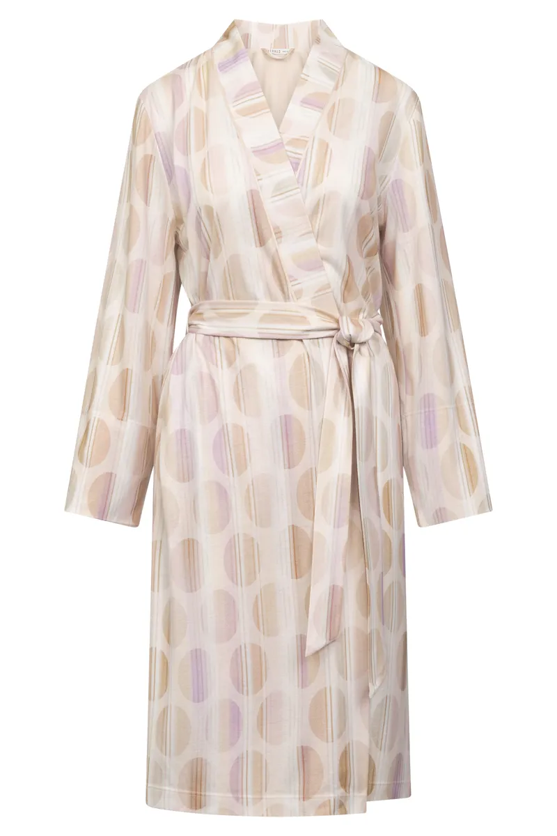 Louis Feraud Graphic Dots Robe in Beige Lilac