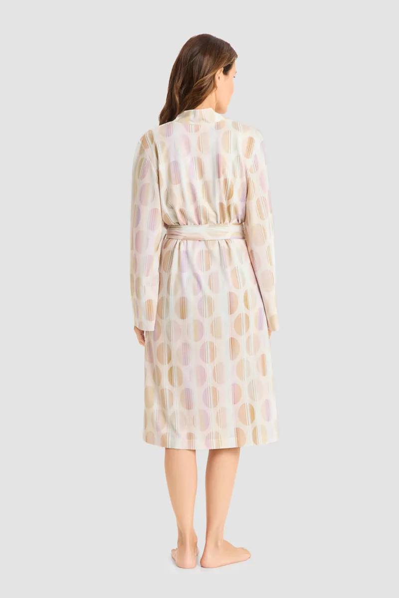 Louis Feraud Graphic Dots Robe in Beige Lilac-2
