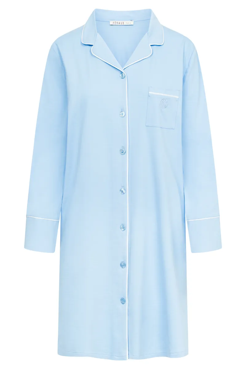 Louis Fraud Classic Nightshirt in Skyblue