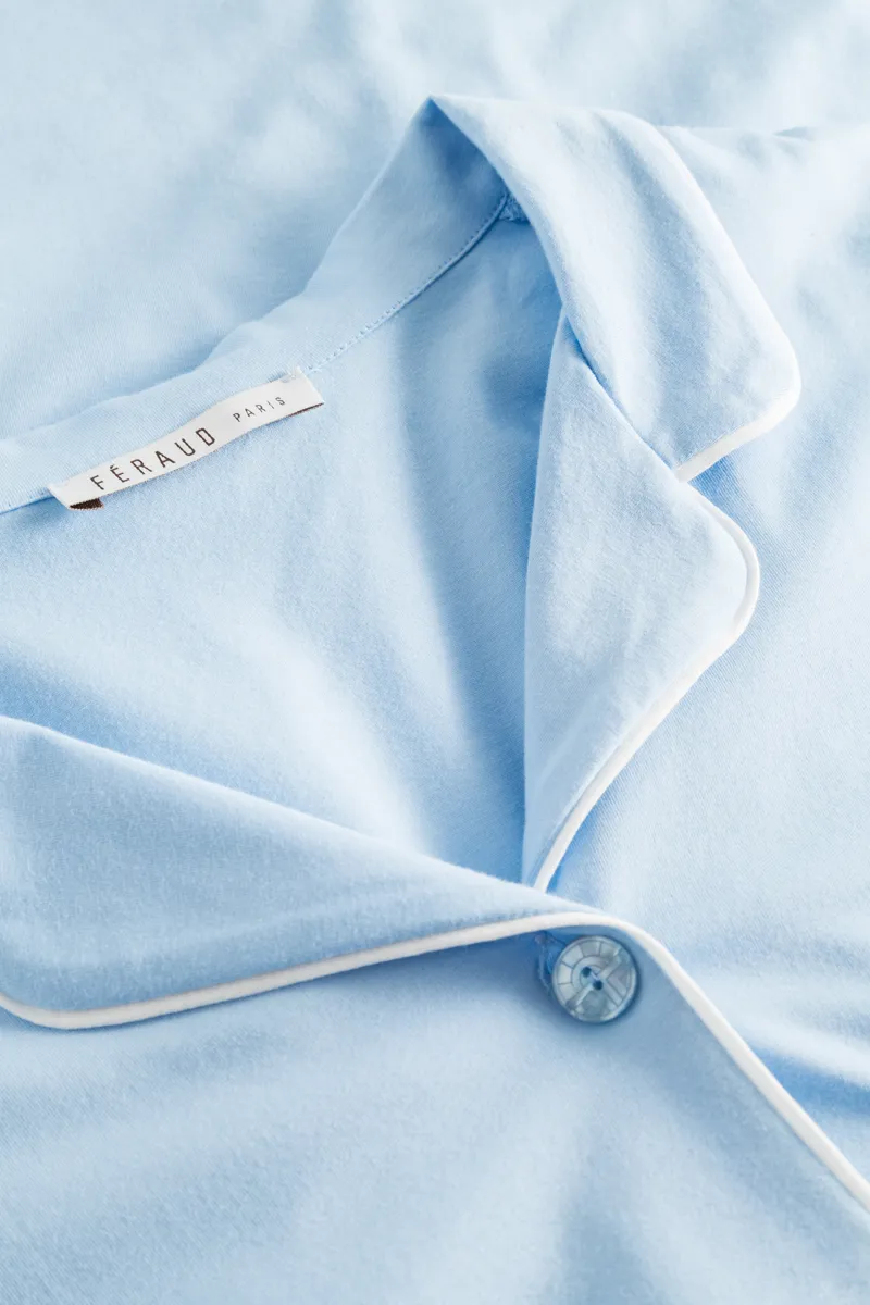Louis Fraud Classic Nightshirt in Skyblue-4