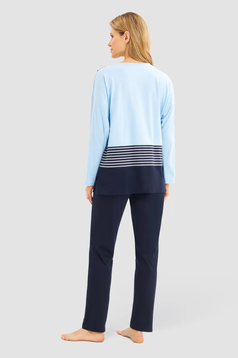 Louis Feraud Patch Pyjama in Blue-3