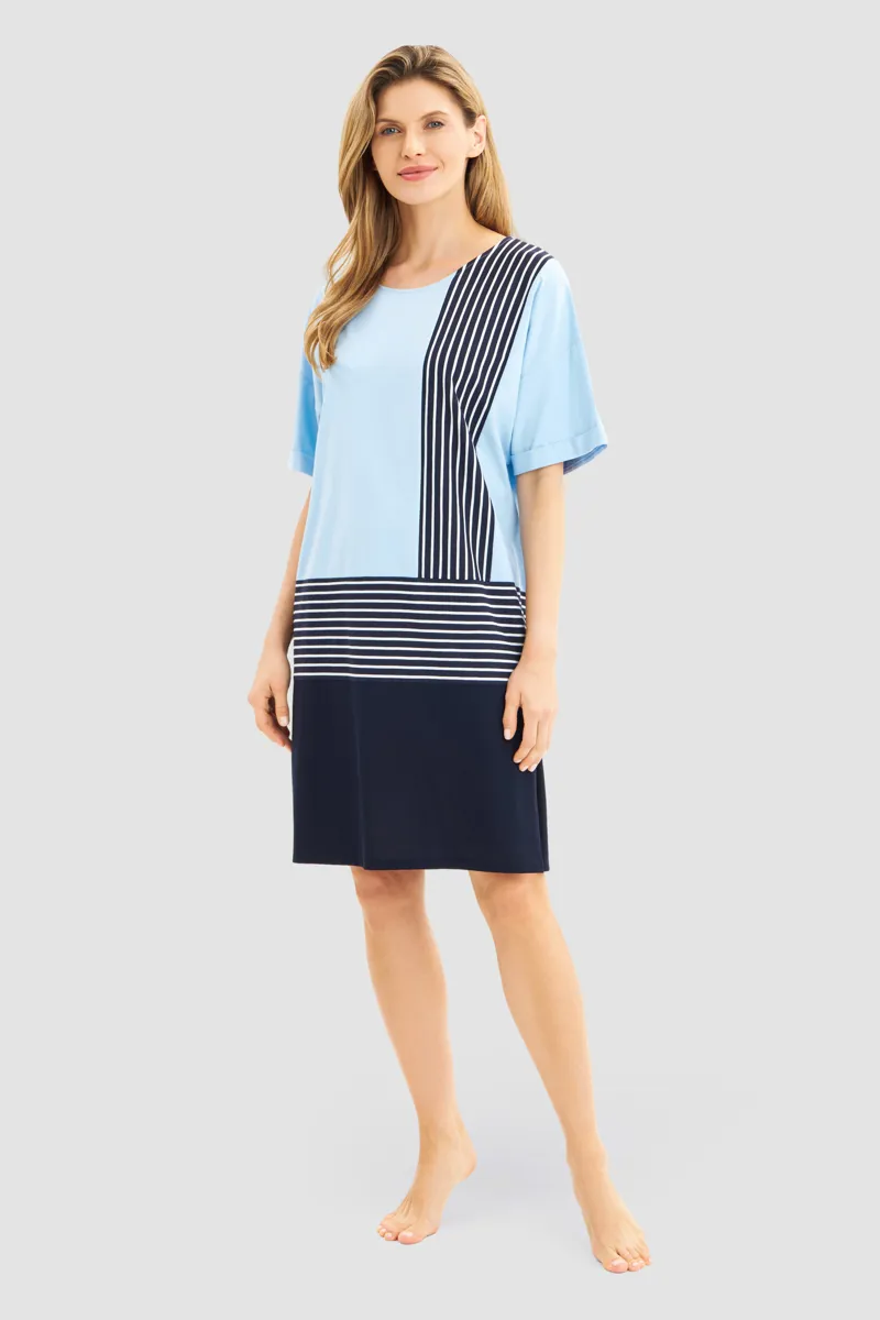 Louis Feraud Patch Nighdress in Blue-1