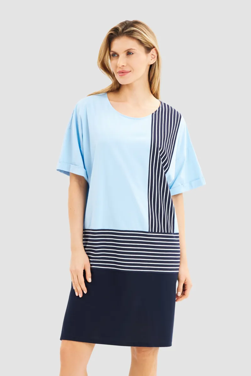 Louis Feraud Patch Nighdress in Blue-2