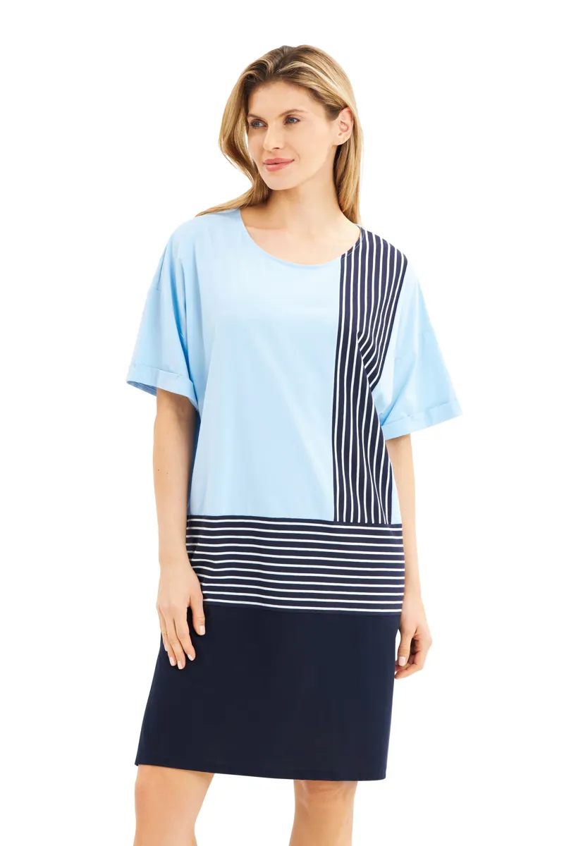 Louis Feraud Patch Nighdress in Blue-7