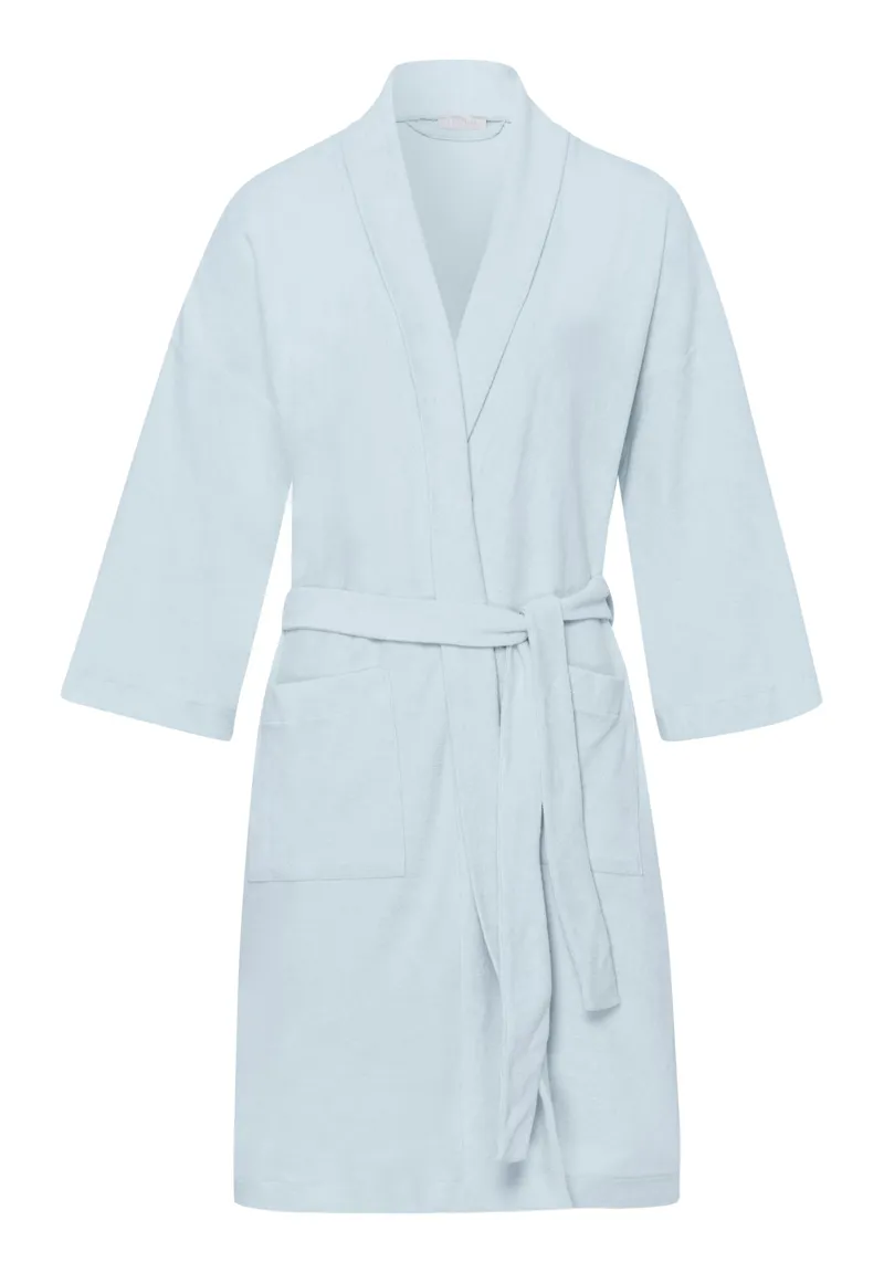 Hanro Sleep Robe in Misty Blue-1